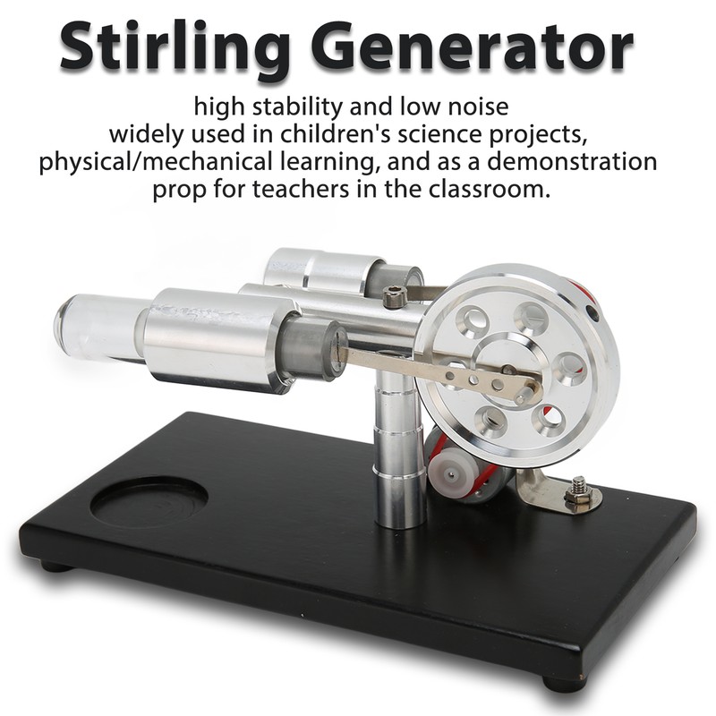 Hot Air Stirling Engine Easy Operation Low Noise Stable Wooden
