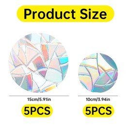 Pack of 10 Sun Catcher Window Stickers, Prism Window Stickers for Rainbow Window Stickers Crystal Film Window Stickers Prism Easter Glass Sun Decoration Window Decoration