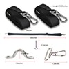 PERCARE 2 Pcs Adjustable Bimini Top Straps Black, Marine Tension