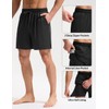 BALEAF Swim Shorts Men Rash Guard Swimming Trunks with Zip