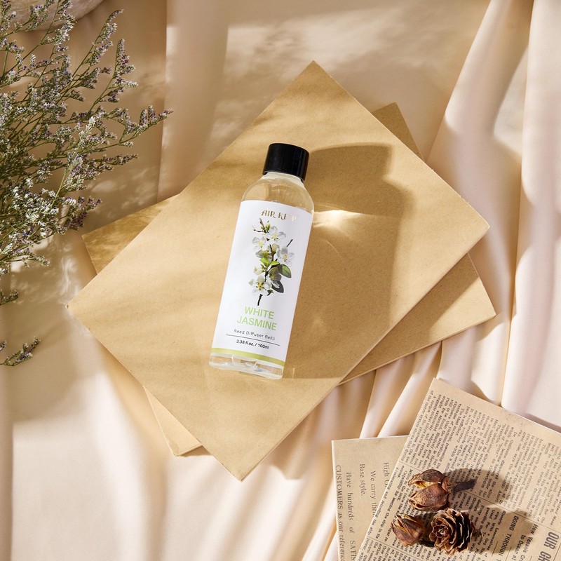Airkeep Reed Diffuser Oil Refill/White Jasmine/3.38oz（100ml/1 Pack/Scented Oil Refill for