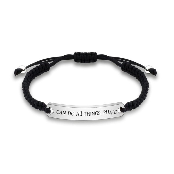 WKXZMTR Religious Bible Verse Scripture Quotes Braided Bracelet Faith Christian