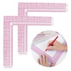 Ouligay 2Pcs Plastic Sewing Ruler L-Square Ruler Sewing Measure Tailor