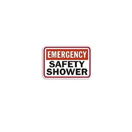 Emergency Safety Shower Sticker , 5"x3.5"