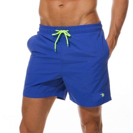 Rdruko Men's Sportwear Quick Dry Board Shorts with Lining(Sapphire Blue, CA XL)