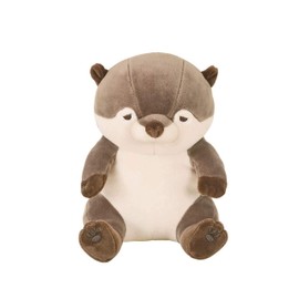 Liv Heart 68227-33 Premium Nemu Nemu Animals Sitting Body Pillow, Kururi the Otter, Size S (Total Length: Approx. 7.1 inches/18 cm), Fluffy, Plump