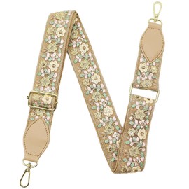 Adjustable Ethnic Wide Purse Strap for Women - Replace Thin Bag Straps, Relieves Shoulder Pressure,Versatile for Daily Use,Travel,Parties