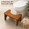 Bamboo Toilet Stool for Adults and Kids, 6.7-Inch Non-Slip Bathroom