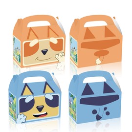 Meet-shop Candy Box Bluey Superhero Boxes 12 Pieces 16 x 9.5 cm Cardboard Birthday Party Christmas Picnic Surprise Graduation Festival
