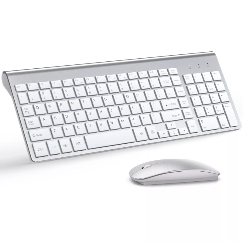 Topmate Ultra Slim Wireless Keyboard and Mouse Combo, Silent Compact