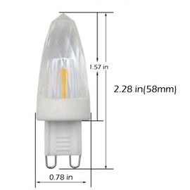 Edearkar G9 LED Bulbs Base Light Bulbs 1W AC110V Dimmable Mini Crystal Chandelier Light Bulbs 15W Halogen Bulb Replacement Warm White 2700K for Home Lighting, 360° Beam Angle(4-Pack)