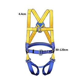 Full Body Safety Harness Fall Protection Kit with Dorsal D-Ring, Quick Connect Chest Buckle & Lanyard, Compliant for Roofing, Climbing, Construction Work