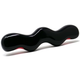 Heat-Wave (Midnight Black) Synergy Stone - Contoured Hot Stone Massage Tool - Relaxing and Therapeutic for Neck, Back, Legs, Feet - Ultra-Smooth for Massage on Skin with Oil or Over Clothes