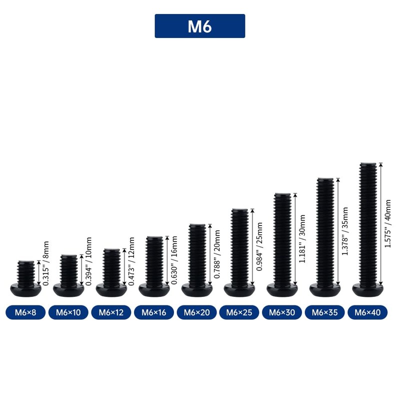 M6-1.0 x 12mm Button Torx Head Machine Screws (25 pcs),