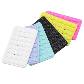 Greensen 6-teilige Handy-Schutzhüllenhalterung mit Saugnapf, Ständerhalter mit 40 Saugnäpfen für Spiegel, Duschkabinen, Smartphones, Alle Doppelseitig, Rutschfester Silikonkleber