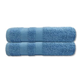 A & B TRADERS Cotton Hand Towels 600 GSM Soft Thick Easycare Multipurpose Daily Use bathroom Gym Spa Salon Sports Towels (Sky, 2)