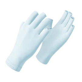 Odejaa Women's Summer Gloves, UV Protection, Beautiful Nail Display, Soft Ice Silk Material, Cooling Sensation, UPF 50+ Certified Product, For Spring, Summer, Autumn, Nails, Cut, Cooling, Sun