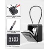 JOJOSEE Key Safe Outdoor, Key Lock Box with Removable Wire