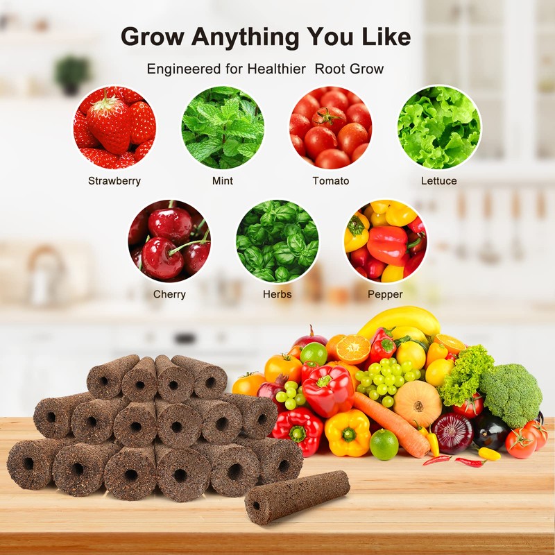 Ahopegarden 50pcs Hydroponic Pods Kit: Compatible with AeroGarden Herb Kits