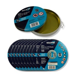 Eclipse Professional Tools A60V125 Ultra-Thin Cutting Discs 125 x 1.0 x 222.23mm - Precision Cuts, Minimal Heat, Reduced Material Loss, Ideal for Metal, Ceramic, Glass, and Composites - 10 x Blades