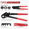iCrimp Angle Head PEX Crimping Tool Kit for 3/8,1/2,3/4,1-inch with