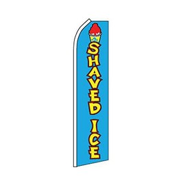 JumpingLight Shaved Ice Blue/Yellow Swooper Super Feather Advertising Flag - Quality Flags