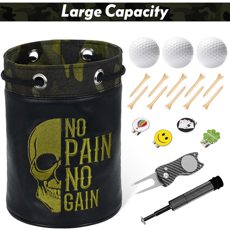 mytag Golf Pouch, Professional Golf Valuables Pouch Barrel Golf Ball