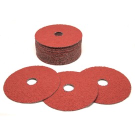 Benchmark Abrasives 5 Inch Sanding Discs Ceramic Resin Fiber Grinding Disc for Grinding, Stripping on Wood, Fiberglass, Steel, Metal, 7/8" Arbor Angle Grinder Sanding Disc, 25 Pack - 24 Grit
