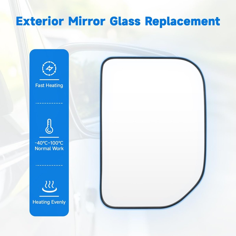 56426 Outside Heated Mirror Glass Passenger Side Compatible With Toyota