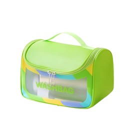 Transparent Cosmetic Bag Toiletry Bag Transparent Waterproof Modern Design Cosmetic Travel Accessories Relaxation, Green, Toiletry bag