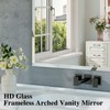 Frameless Arched Mirror, 24"x36" Beveled Bathroom Vanity Mirrors