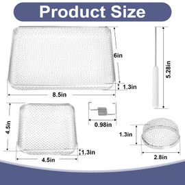 RV Furnace Vent Screen for Water Heater Vent Cover, RV Bugs Screen, Flying Insect Screen, Stainless Steel Mesh with Installation Tool