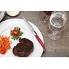 Fortessa Provencal Serrated Steak Knife, 9.25-Inch, Red Handle, Set of