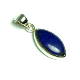 Tani Afghanis Lapis Lazuli Sterling Silver 925 Marquis Pendant – Gift Boxed.