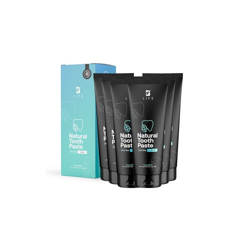 B Life Kit de 6 Pastas Dentales Naturales Sin Flúor