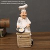 Chef Cooking Figurine Small Stereoscopic Art Ornament Resin Decoration Statue