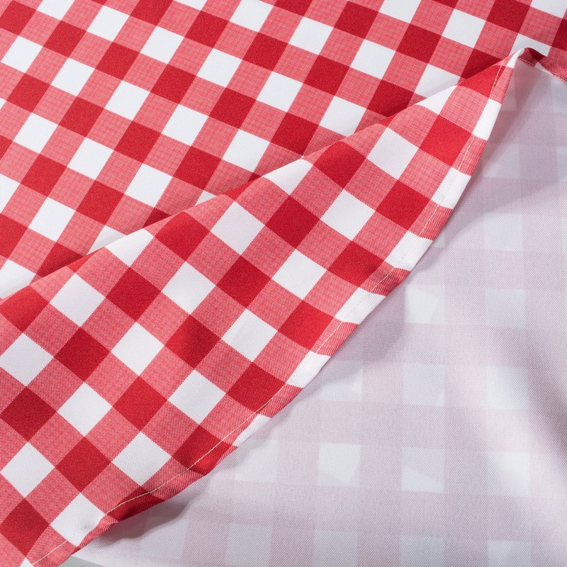 DII 100% poliéster., 60" Round-Zippered, Rojo Check, 1 uds. por