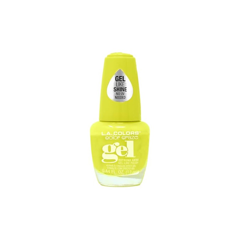 L.A. COLORS Color Craze Extreme Shine Gel Polish, Day Glow