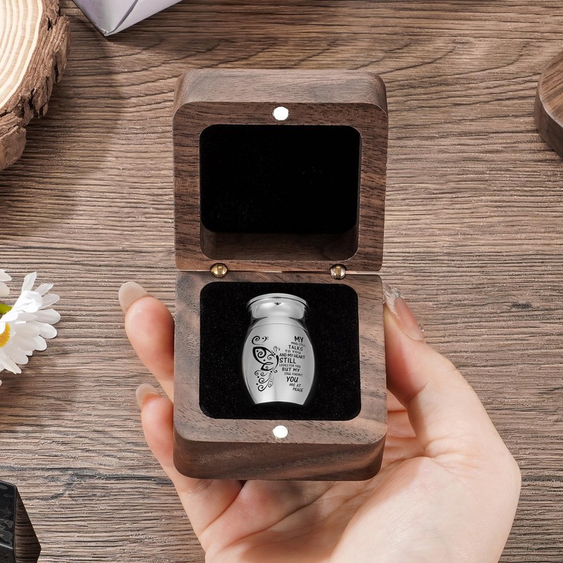 SOITIS Small Urns for Human Ashes Keepsake 1.2 Inches Stainless
