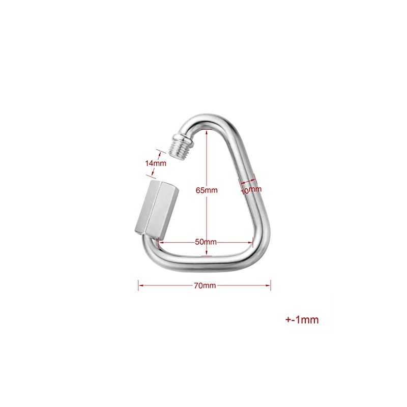 Delta Quick Link Triangle Locking Carabiner 3/8" M10 10MM 2PCS