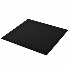 vidaXL Tempered Glass Table Top, Square Design, Easy-Clean, Scratch-Resistant, Durable, Versatile Use for Dining, Coffee, or Garden Tables, 27.6"x27.6", Black
