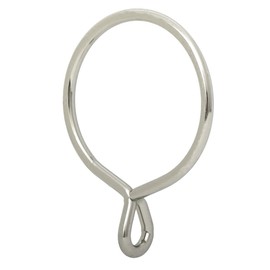 Ivilon Drapery Eyelet Curtain Rings - 2.3" Ring for Curtain Hook Pins, Set of 14 - Brushed Nickel