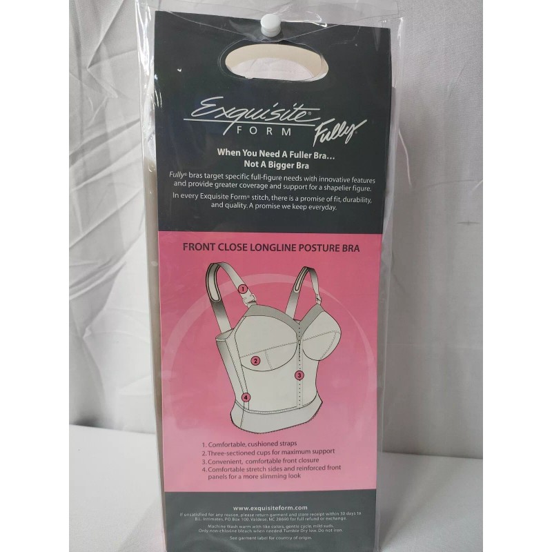 Exquisite Form Fully 44D Exquisite Form Fully Front Closure Longline