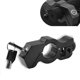 Titgoes Motorcycle Grip Lock, Heavy Duty Anti-Theft Bike Front Brake Bar Lock, Adjustable Throttle Brake Handlebar Security, Universal for Motorcycles Bikes (Black)