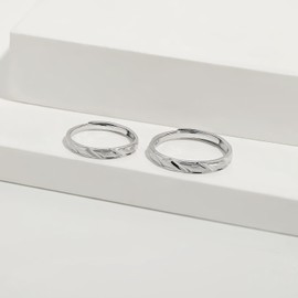 Meissa Sterling Silver Couple Rings for Women Men Matching Couple Rings Unique Engagement Promise Ring Bands Valentines's Day Jewelry Gifts, Set of Two Rings