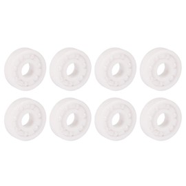 Jadeshay 608 Full Ceramic Bearing 8x22x7mm, ZrO2 White Miniature Ball Bearings for High Speed Applications, 8 Pack