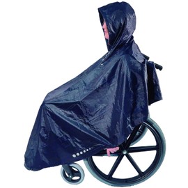 GOTITA The Wheelchair Poncho - Versatile Wheelchair Rain Cover - Easy to Use - Easy to Put on and Take Off - Italian Design, navy blue