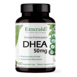 DHEA Natural 50 mg – Emerald Labs – Vitalidad Hormonal en Presentación de 60 Cápsulas Veganas