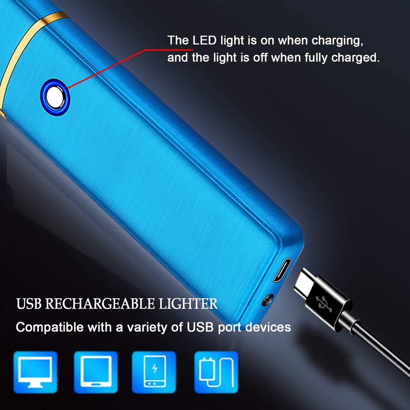 Electronic Lighter, Smart USB Rechargeable Lighter, Cool Electric Lighter Portable