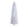 Nearly Natural 8ft. Slim White Artificial Christmas Tree with 400